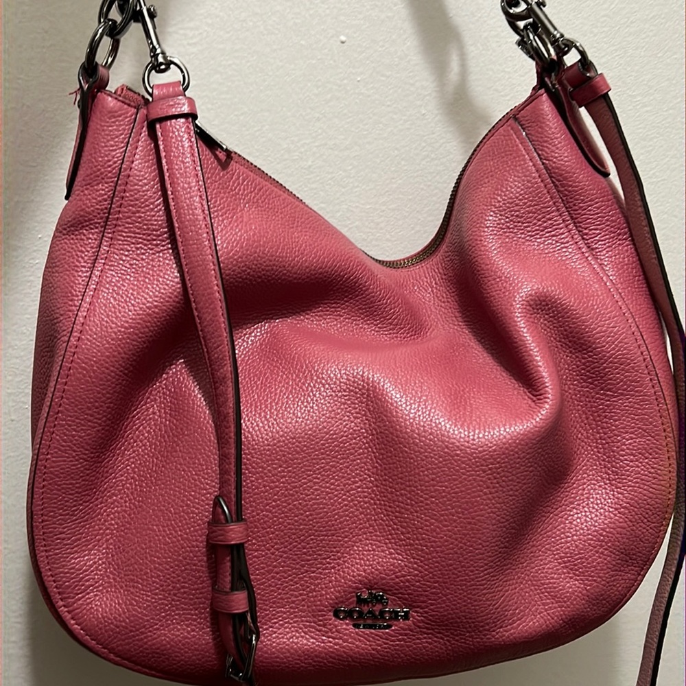 Pink coach handbag